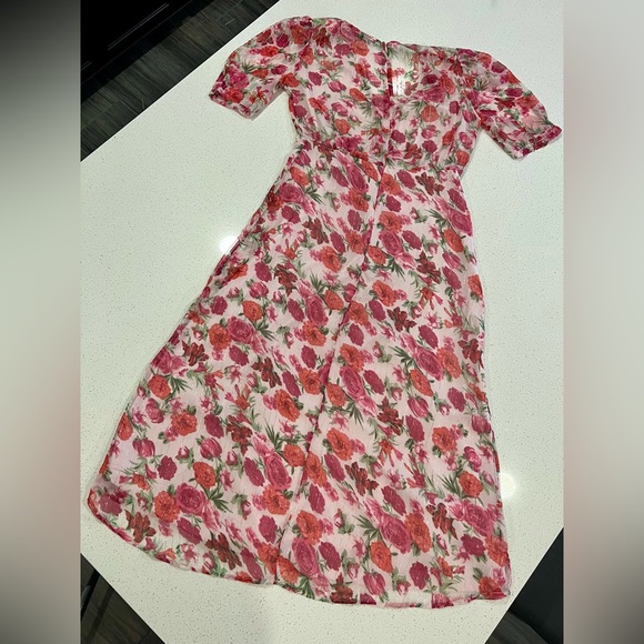 Pink/Red Rose Dress - Picture 3 of 5